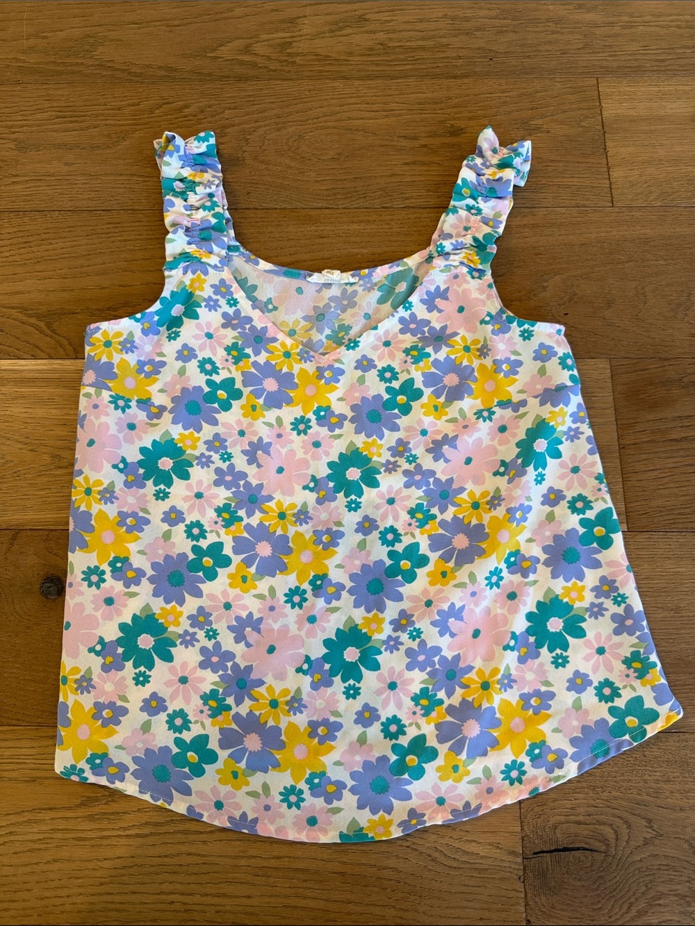 Mine Retro Floral Bloom Tank Top - S